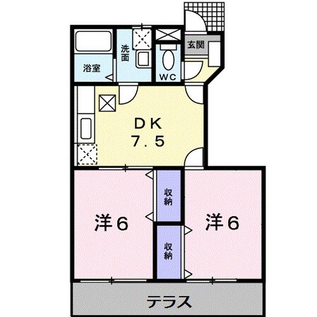 コーポリンクス１の物件間取画像